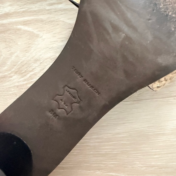 TORY BURCH 55 mm INES HEELED MULE SANDAL in Desert Dusk Roccia Size 8 - Picture 9 of 10